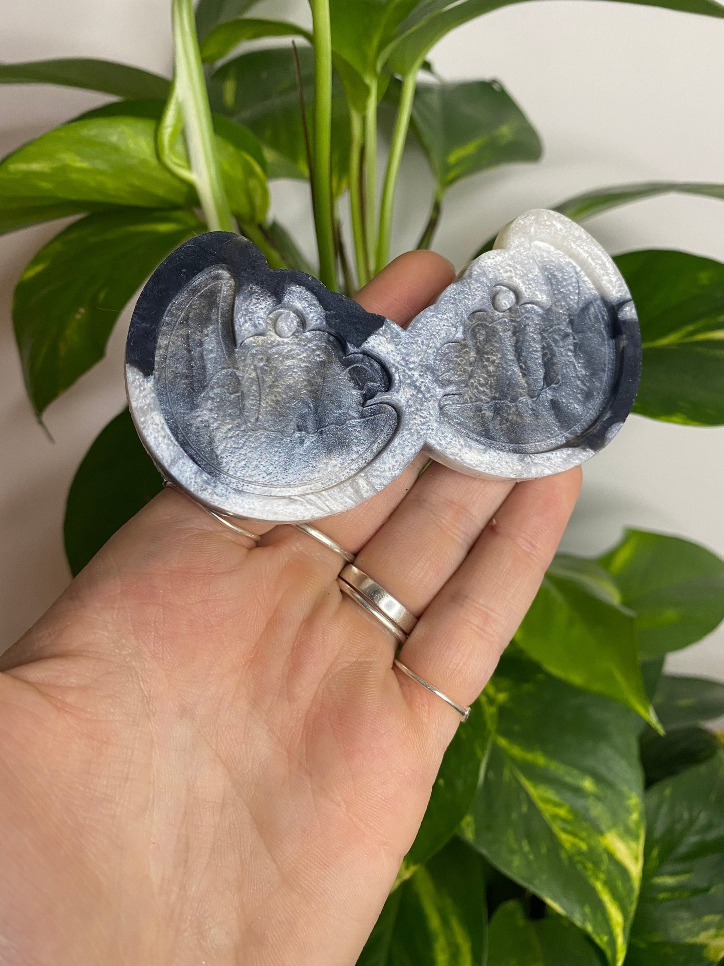 1.5” Devil Moon Frog Earrings Silicone Mould