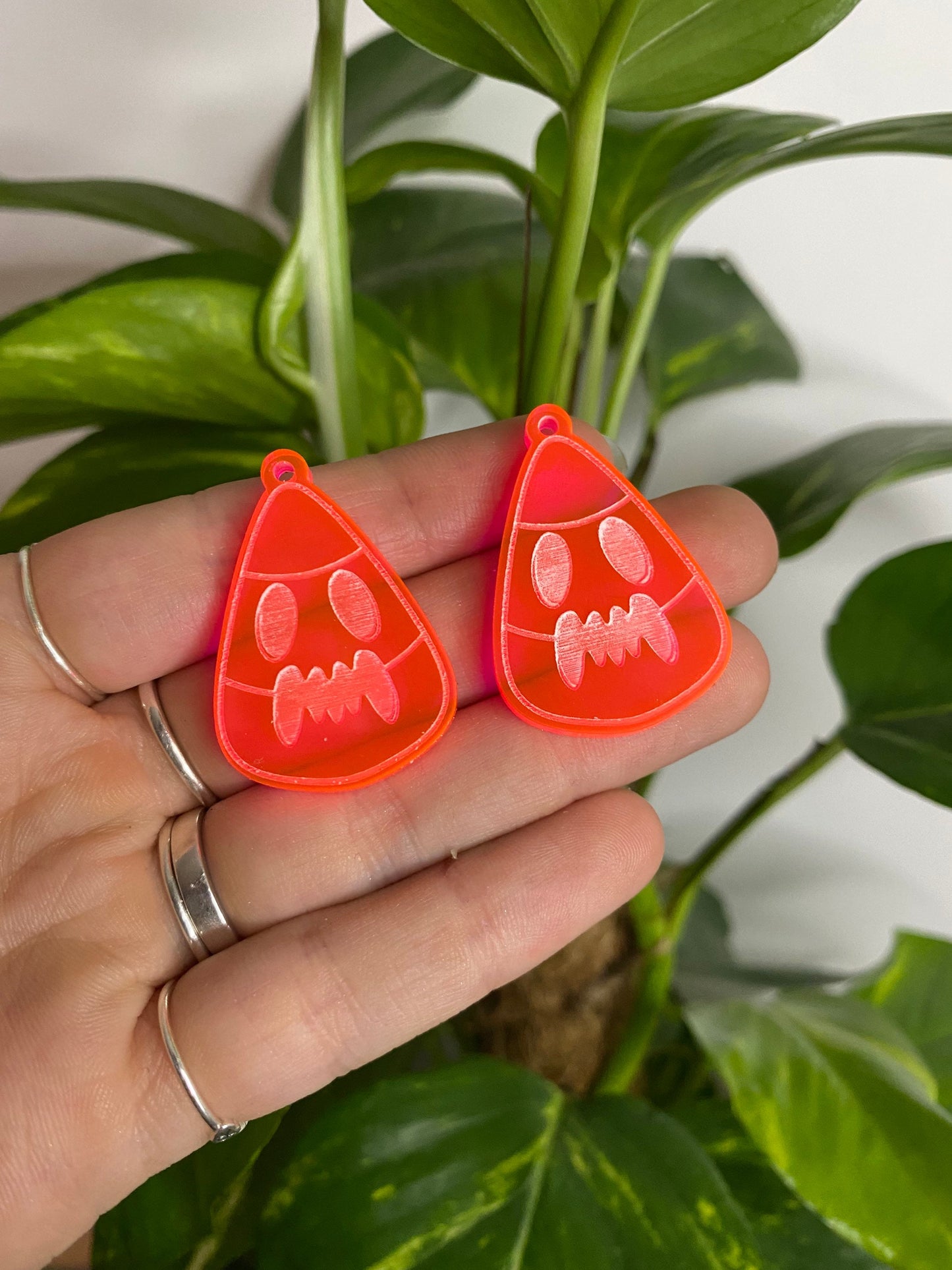 1.5” Spooky Candy Corn Earrings Silicone Mould