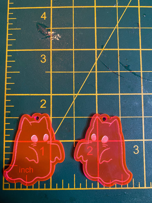 1.5” Arms Out Cat Sheet Ghost Earrings Silicone Mould