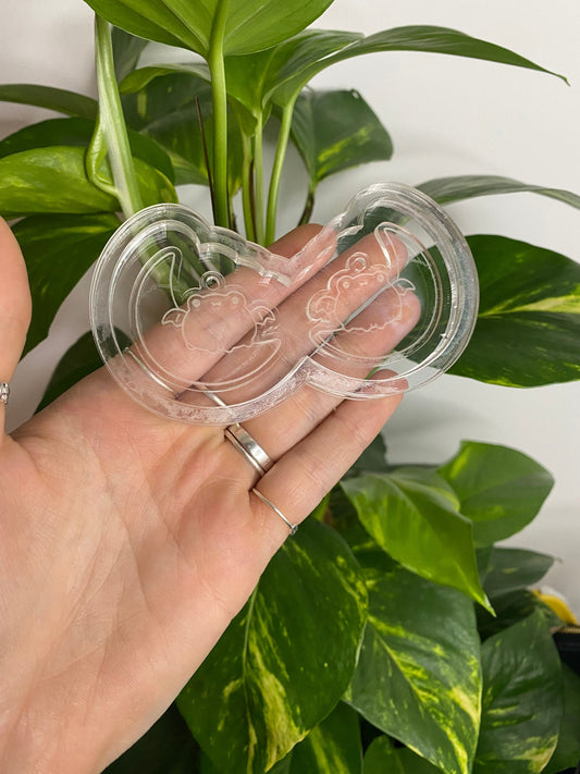 1.5” Devil Moon Frog Earrings Silicone Mould