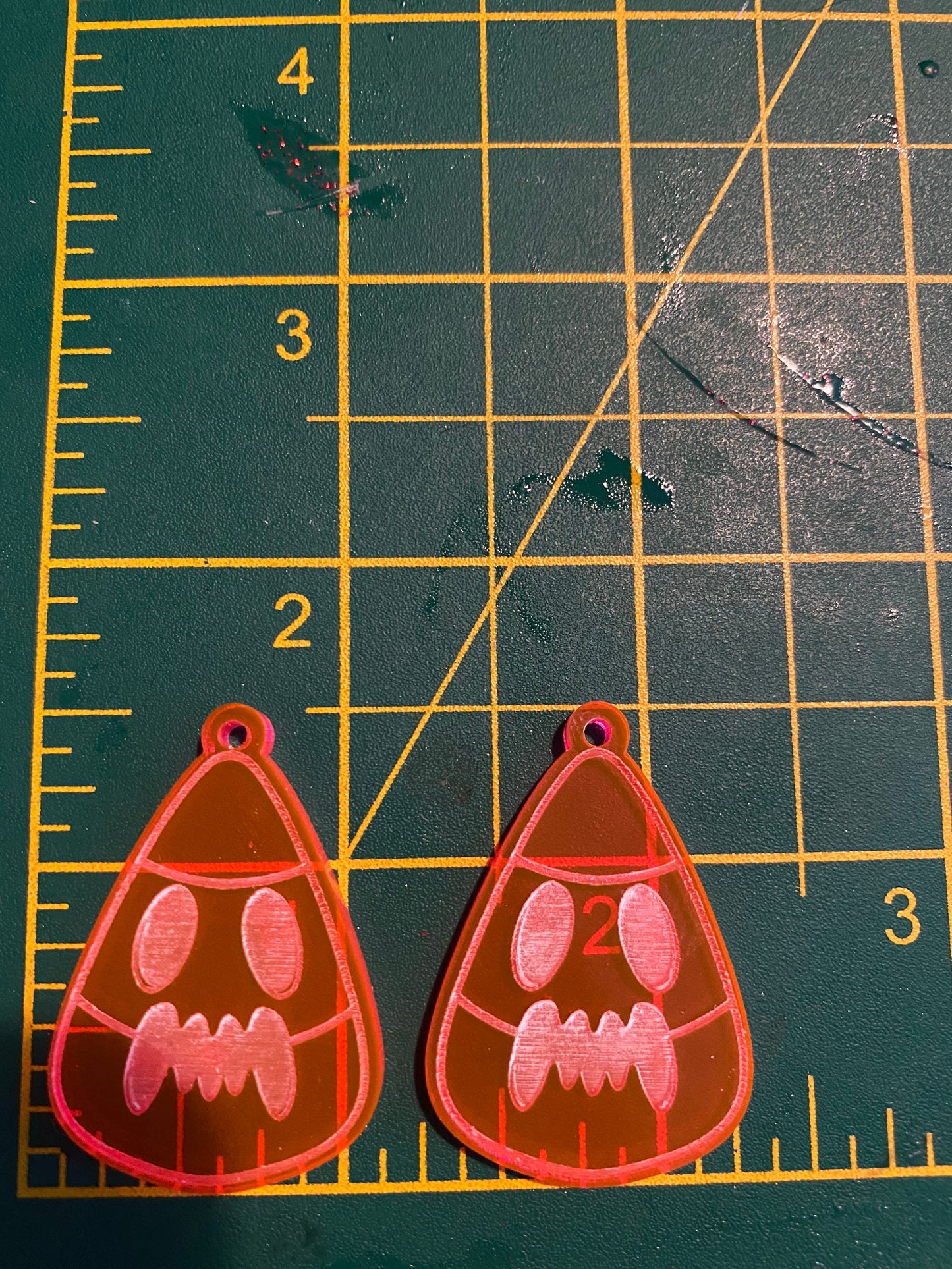 1.5” Spooky Candy Corn Earrings Silicone Mould