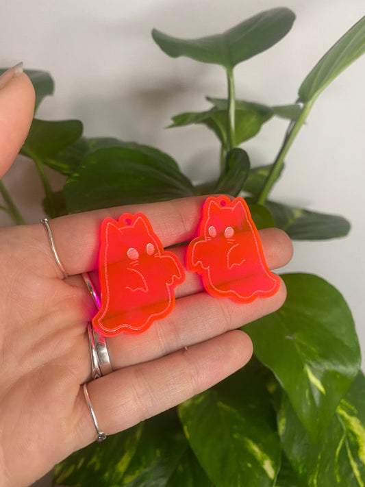 1.5” Arms Out Cat Sheet Ghost Earrings Silicone Mould