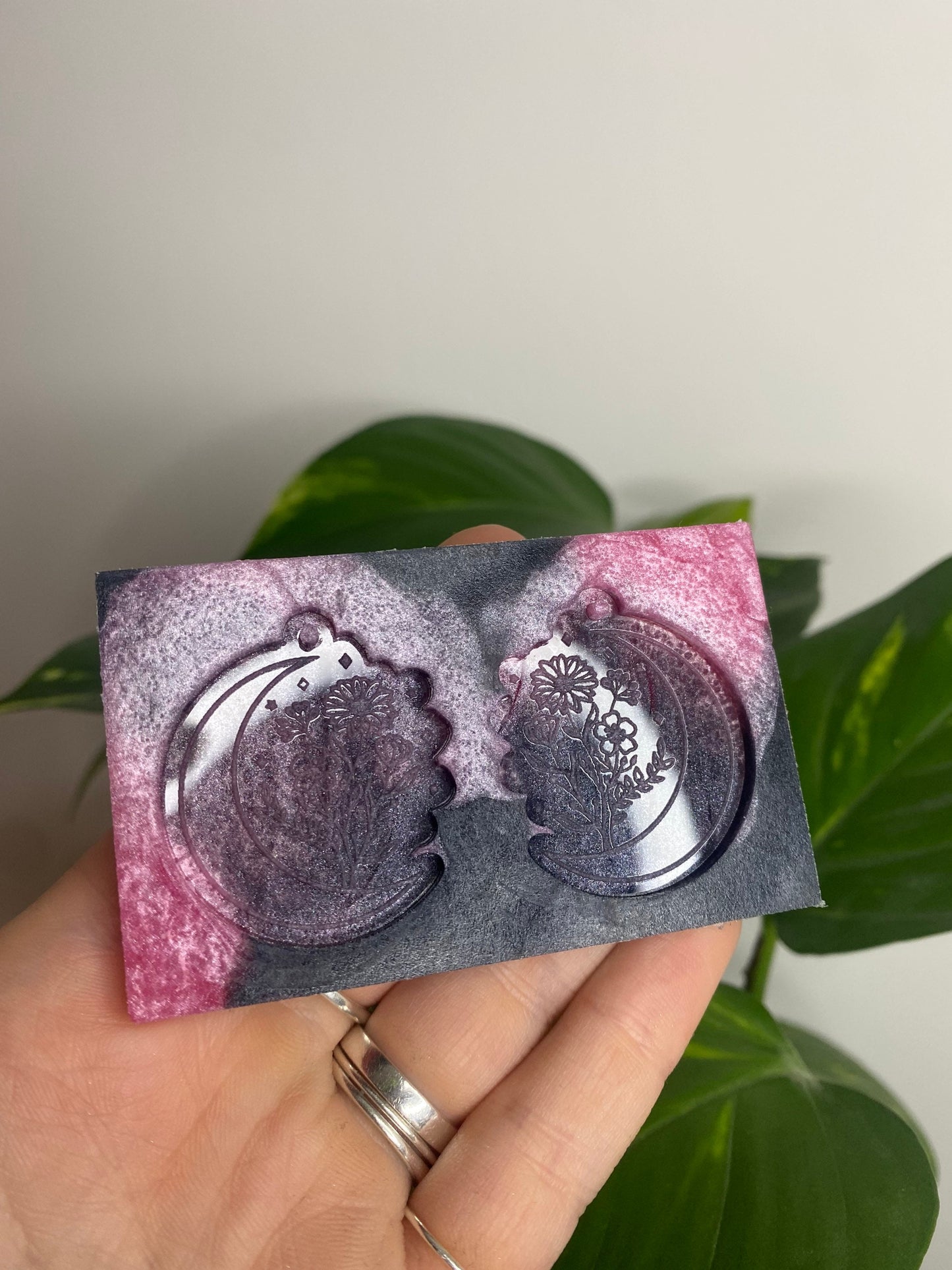 1.5” Wildflower Moon Earrings Silicone Mould