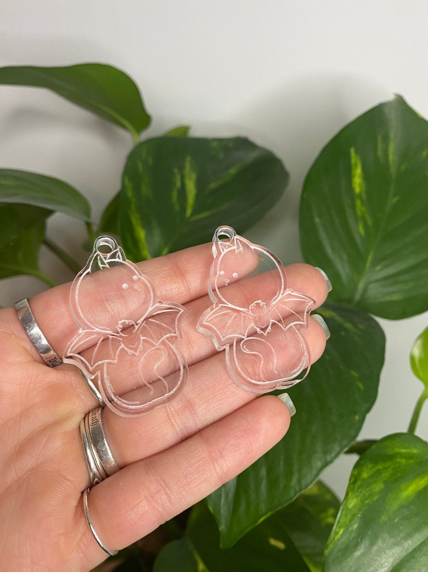 2” Bat Cat Earrings Silicone Mould