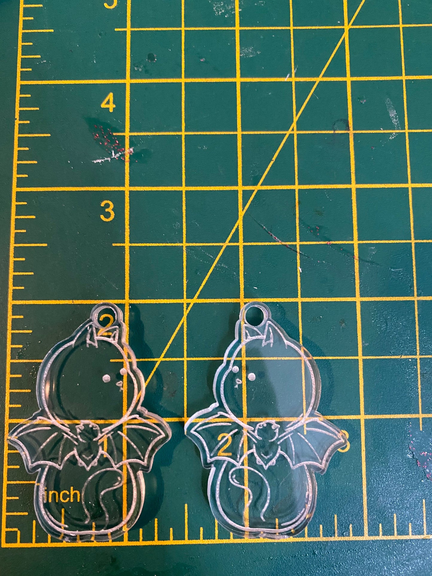 2” Bat Cat Earrings Silicone Mould