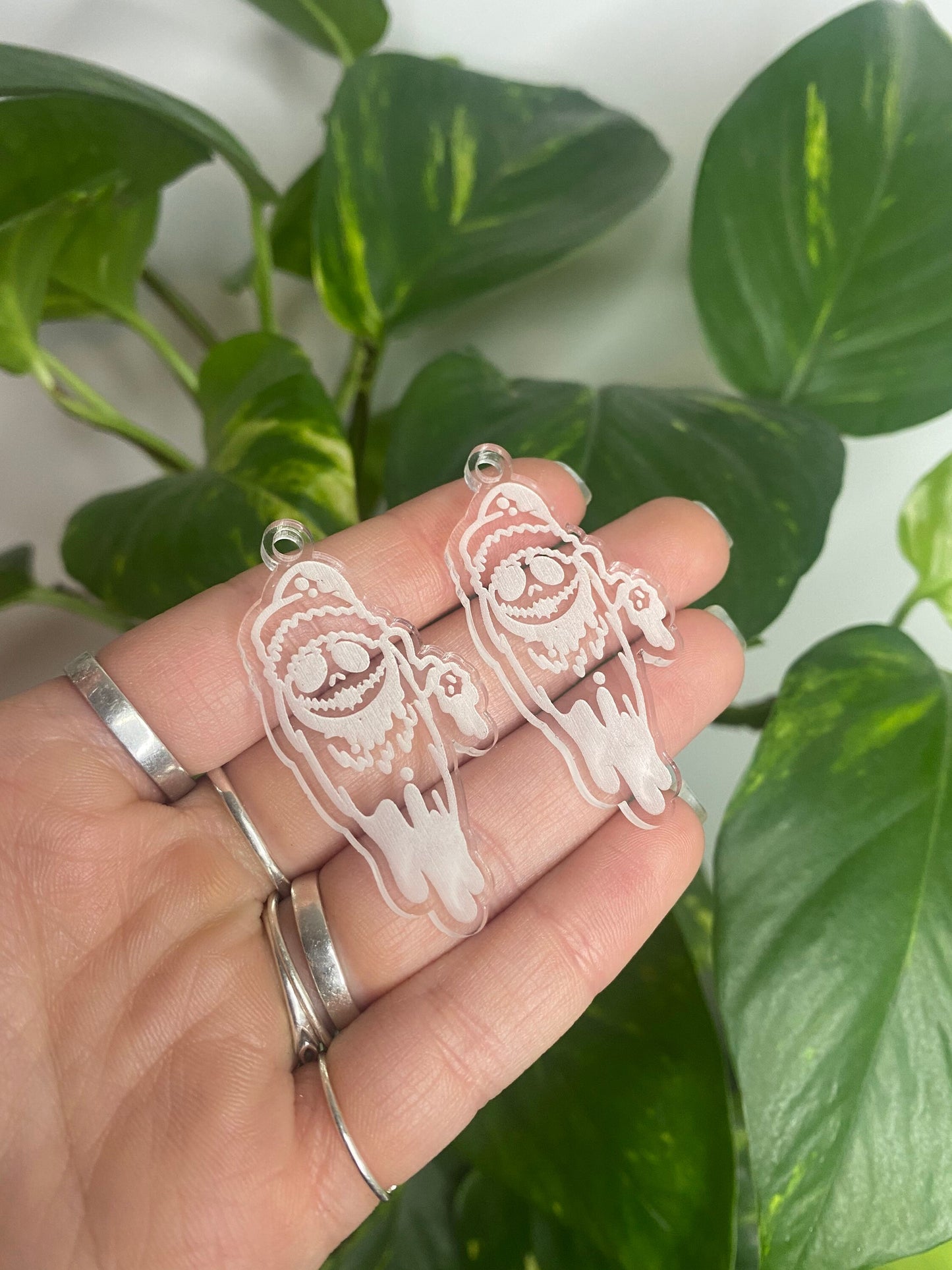 2” Gloopy Santa Earrings Silicone Mould