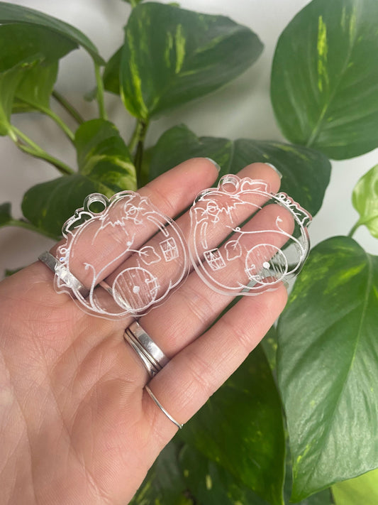 2” Pumpkin Fairy House Earrings Silicone Mould