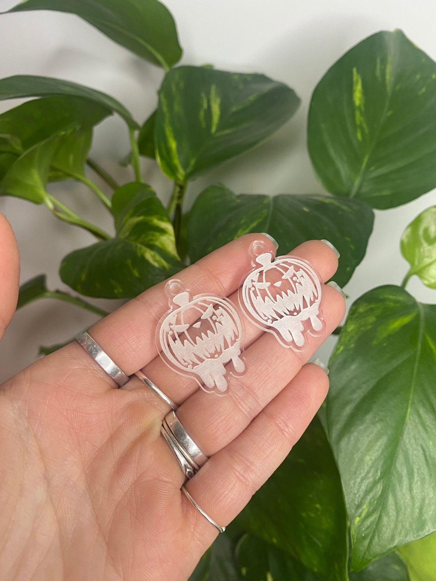 1.5” Gloopy Pumpkin Earrings Silicone Mould