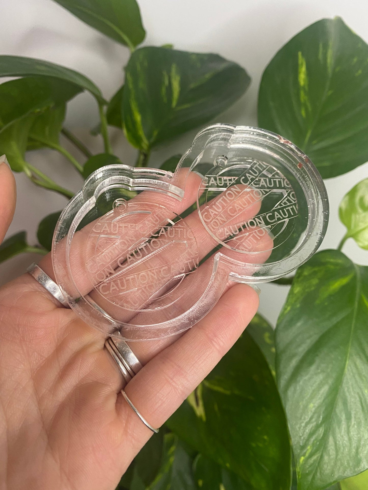 1.5” Caution Tape Earrings Silicone Mould