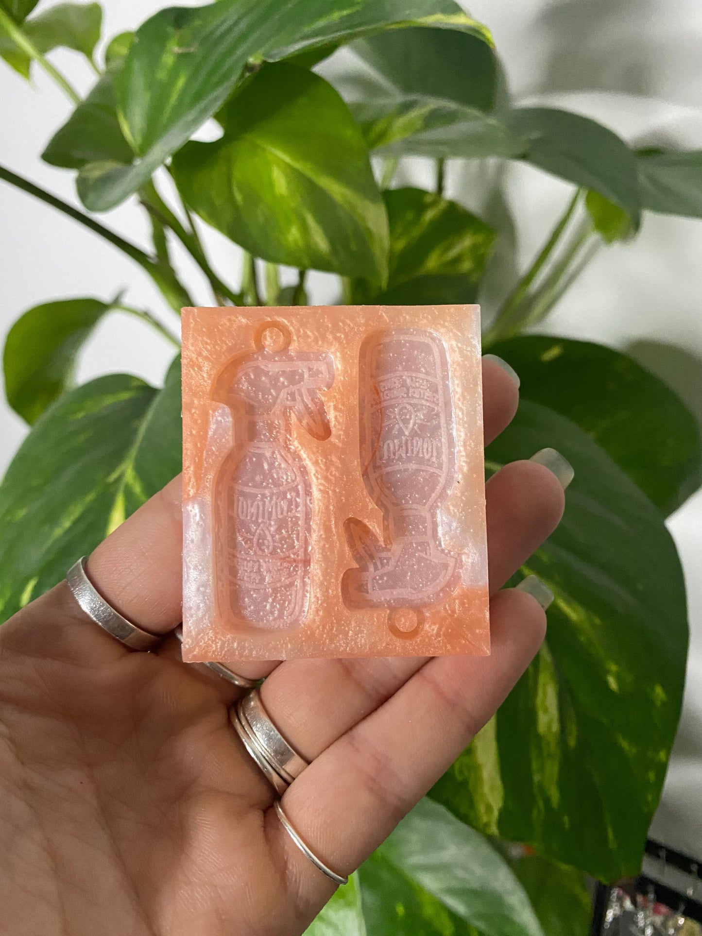 2” Luminol Spray Bottle Earrings Silicone Mould