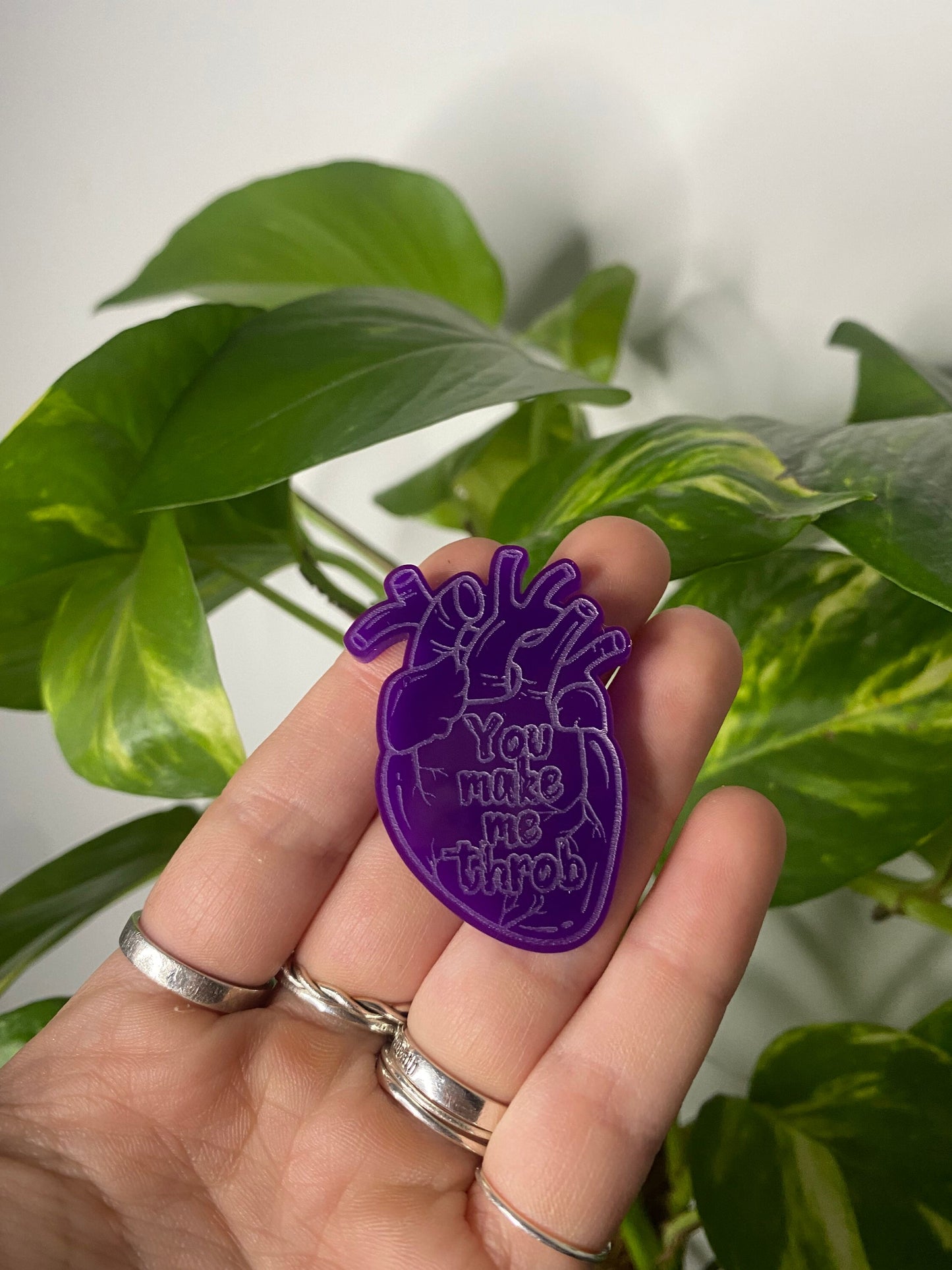 2” You Make Me Throb Heart Silicone Mould