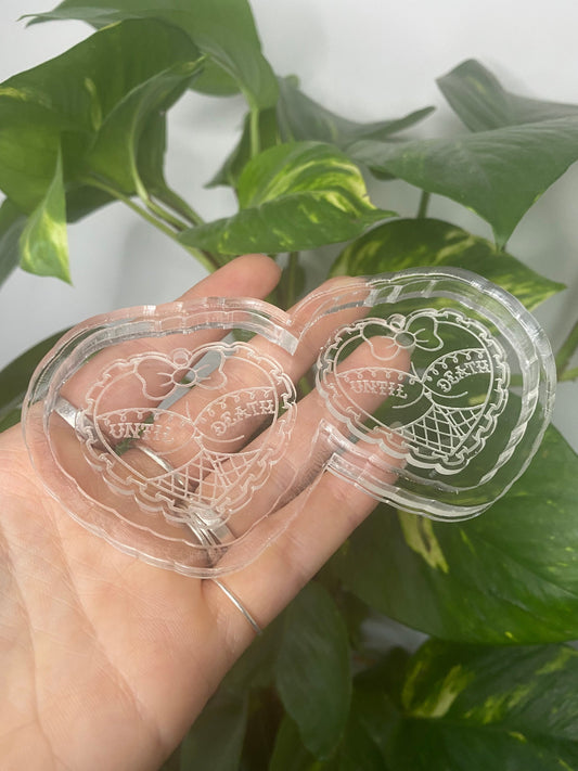 2” Until Death Booty Earrings Silicone Mould