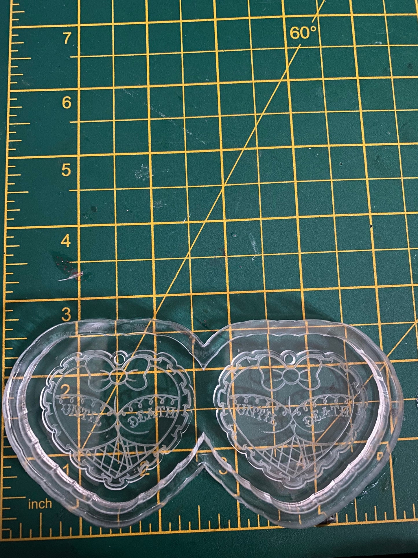 2” Until Death Booty Earrings Silicone Mould
