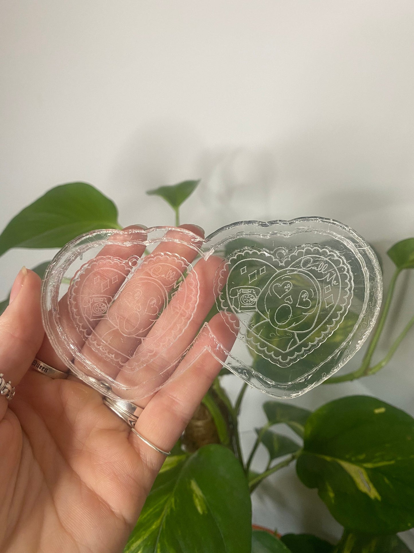 2” Call Me Earrings Silicone Mould