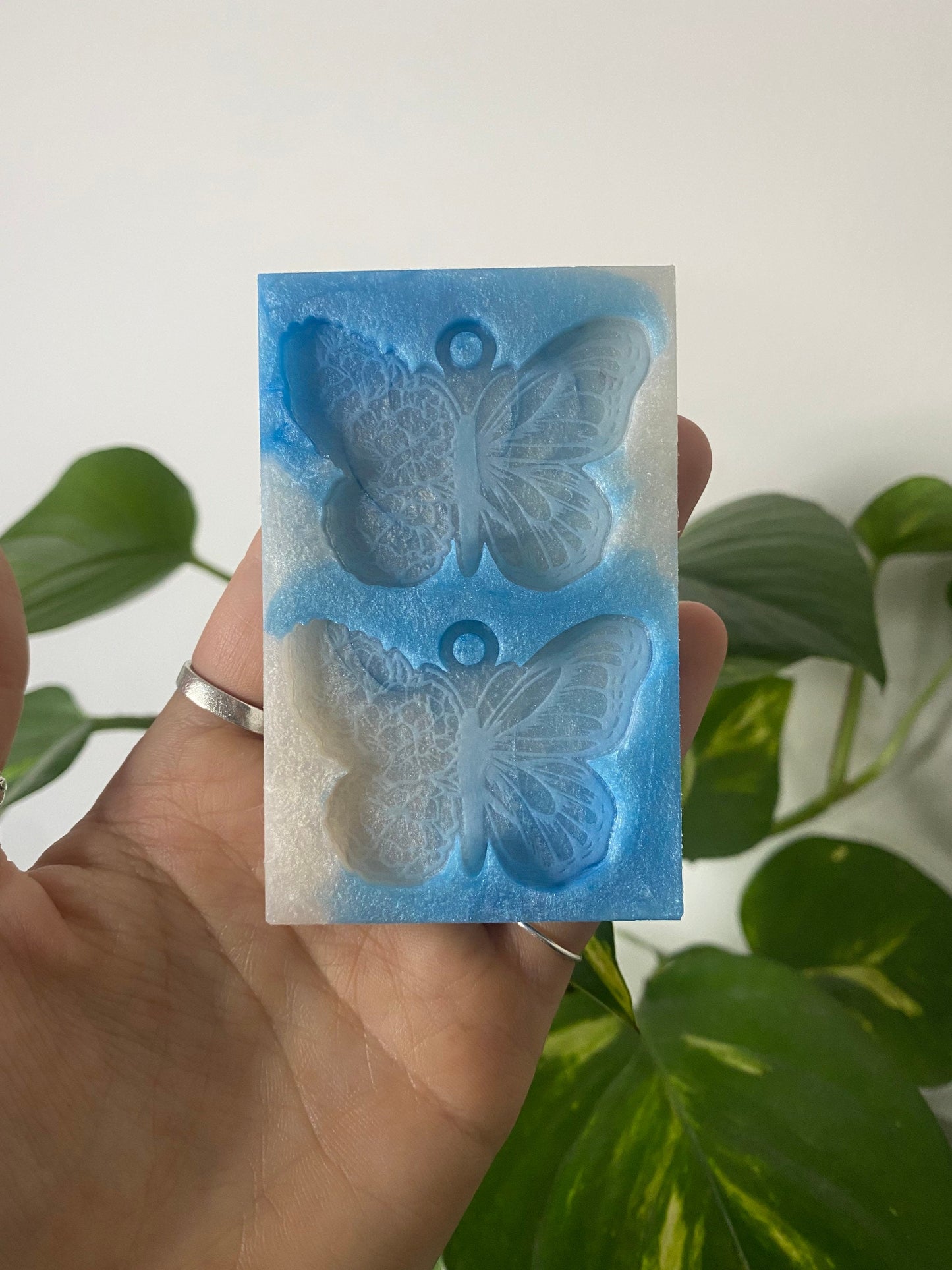 2” Floral Butterfly Earrings Silicone Mould