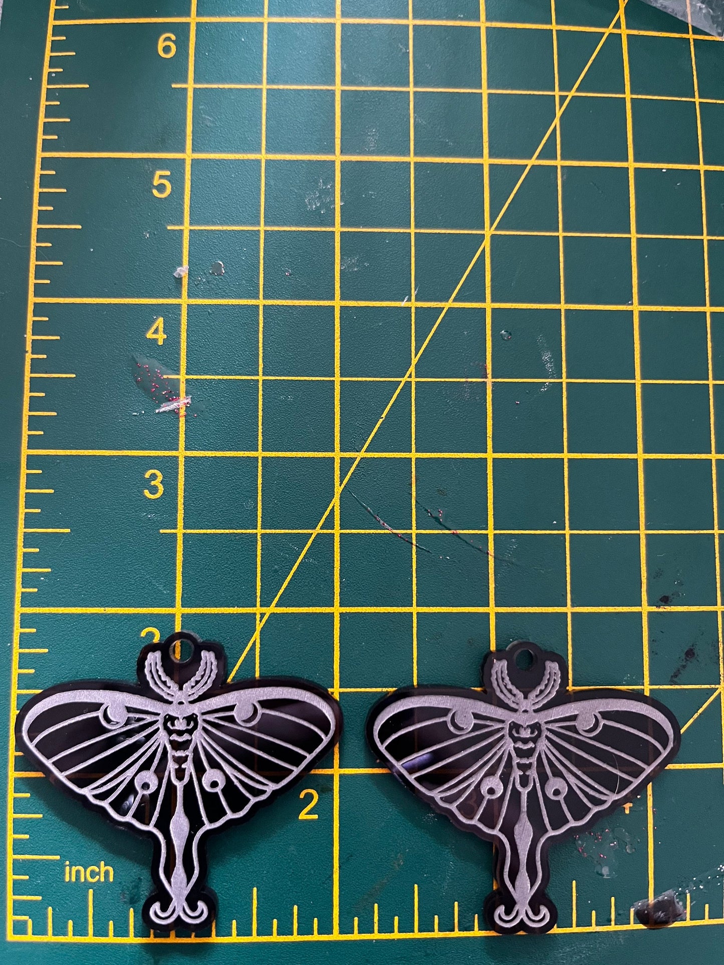 2” Lunar Moth Earrings Silicone Mould