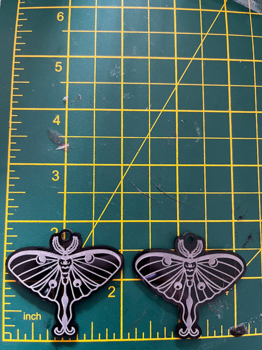 2” Lunar Moth Earrings Silicone Mould