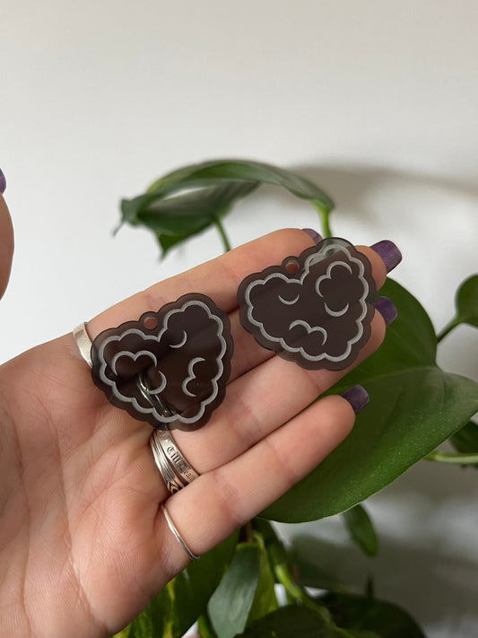 1.5” Nug Heart Earrings Silicone Mould