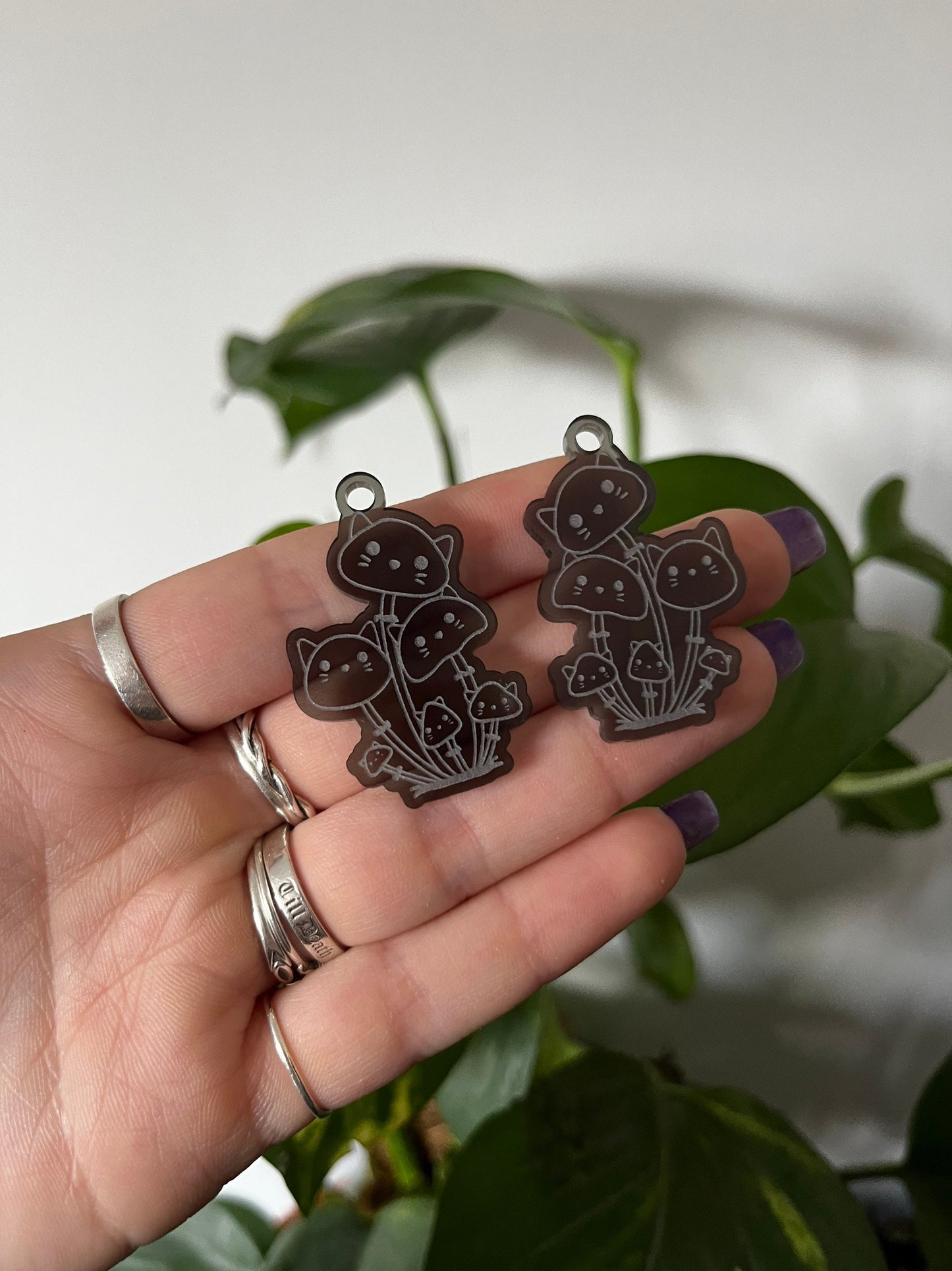 1.5” Cat Mushroom Earrings Silicone Mould