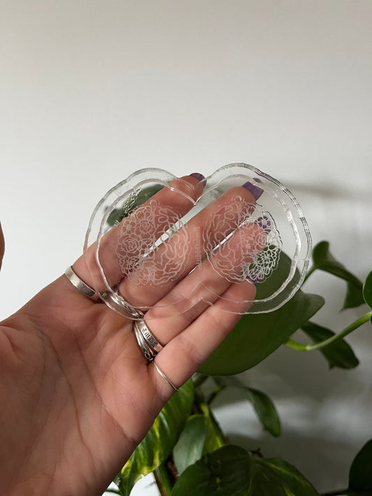 1.5” Floral Brain Earrings Silicone Mould