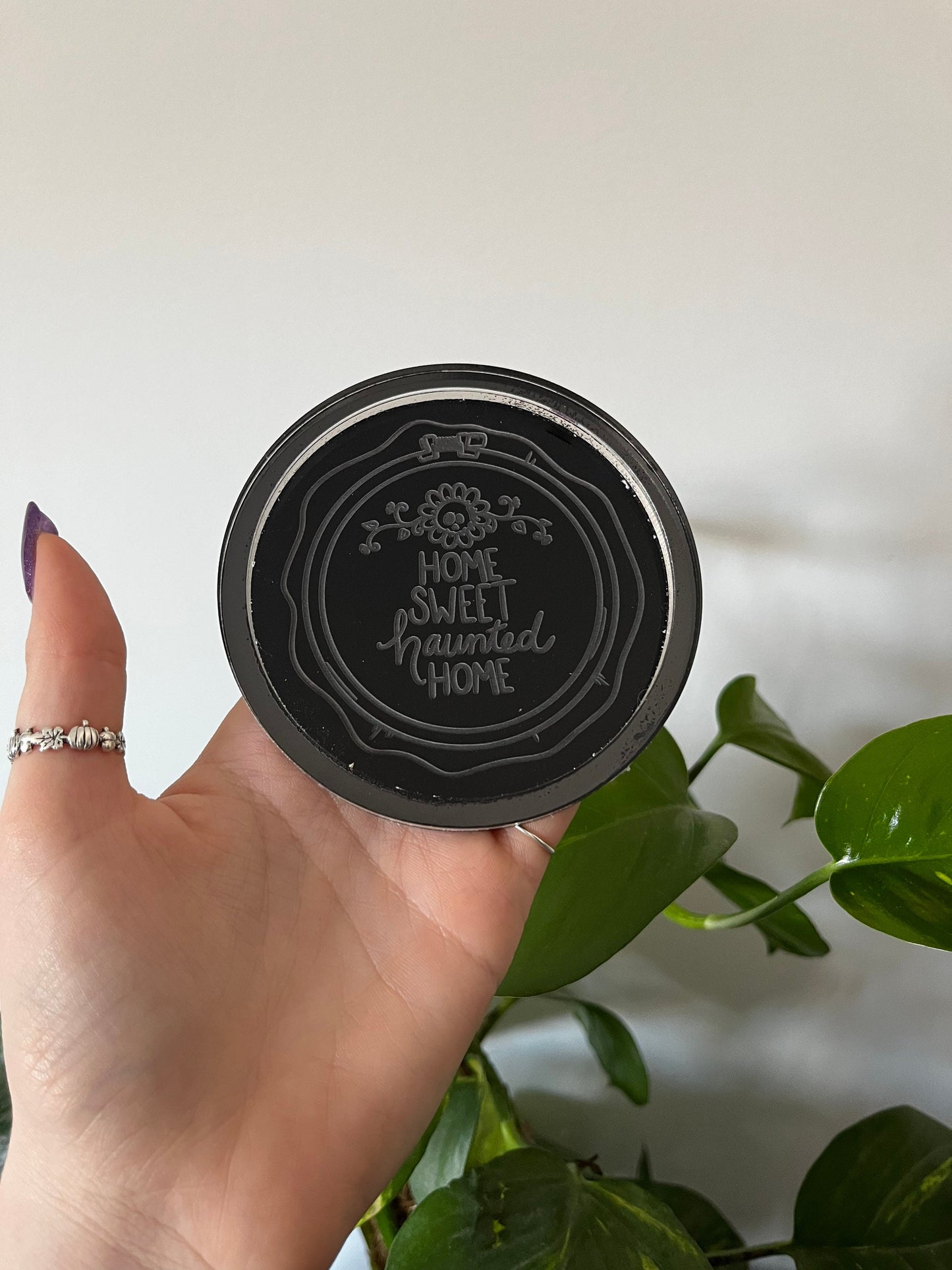 4” Home Sweet Haunted Home Coaster Silicone Mould