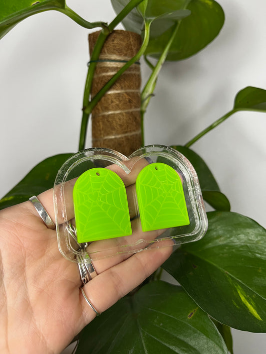 1.5” Heart Web Arch Earrings Silicone Mould