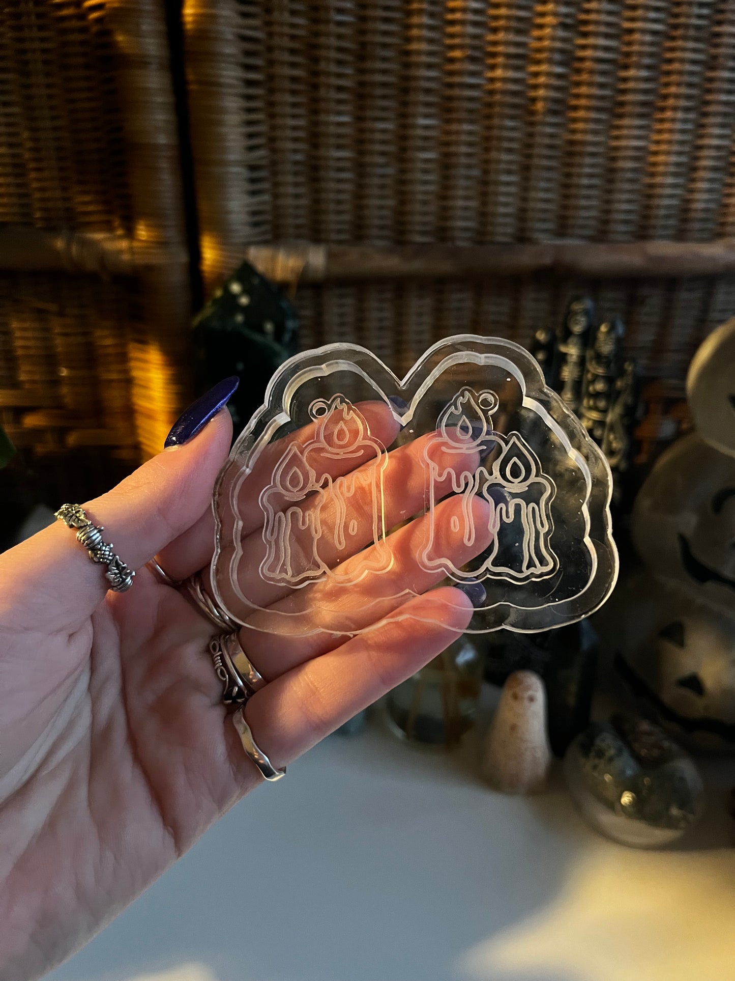 1.5" Candles Earrings Acrylic Blank