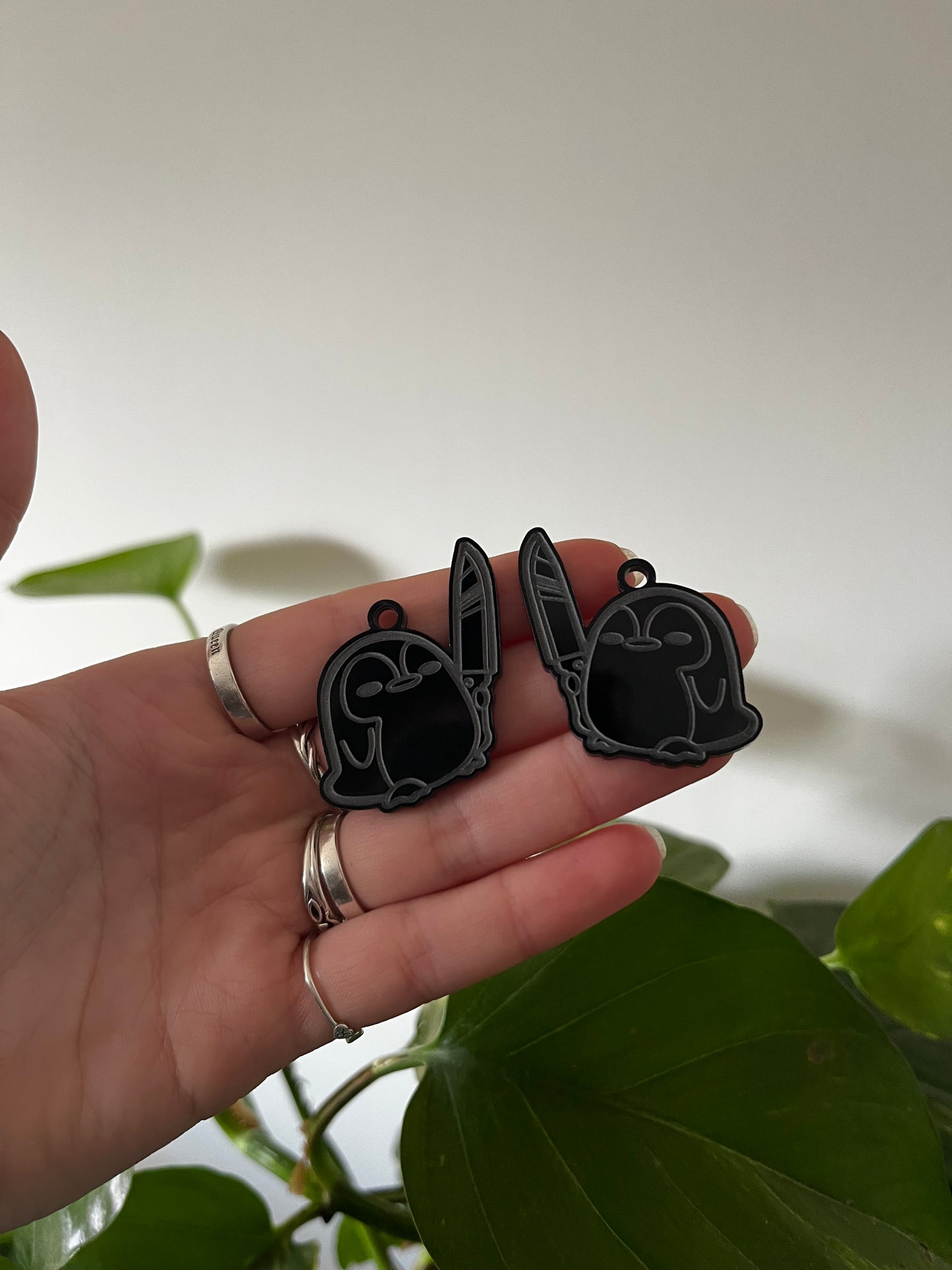 1.5” Stabby Penguin Earrings Silicone Mould