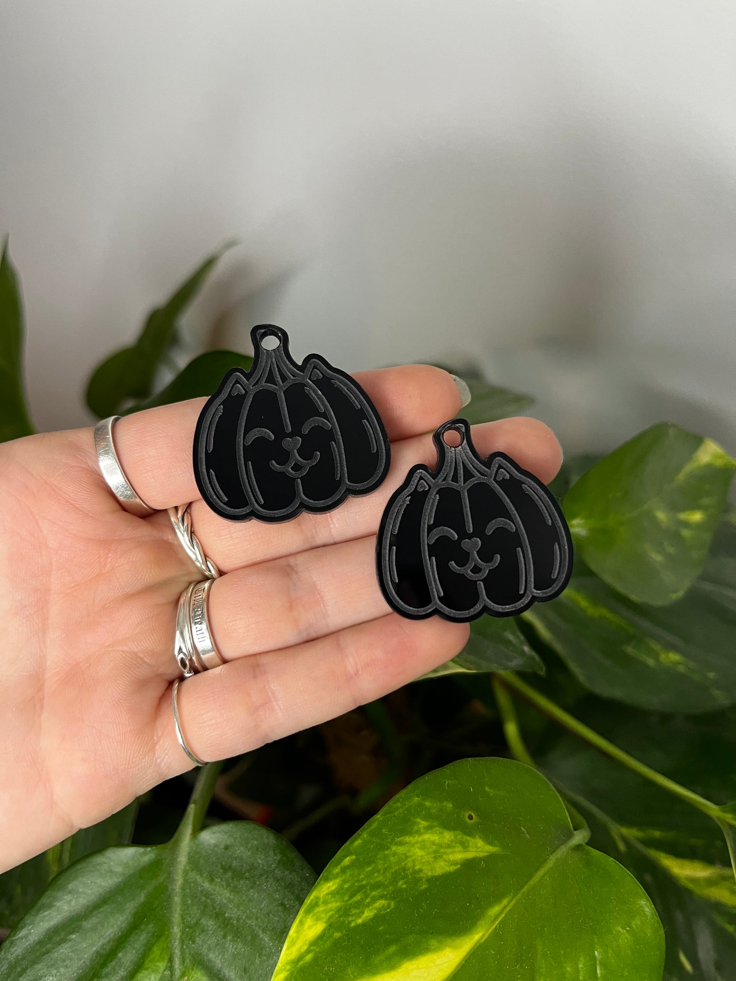 1.5” Cat Pumpkin Earrings Silicone Mould