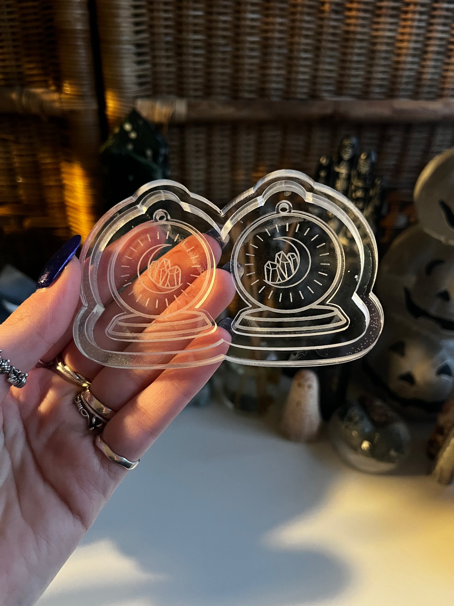 2" Crystal Ball Earrings Acrylic Blank