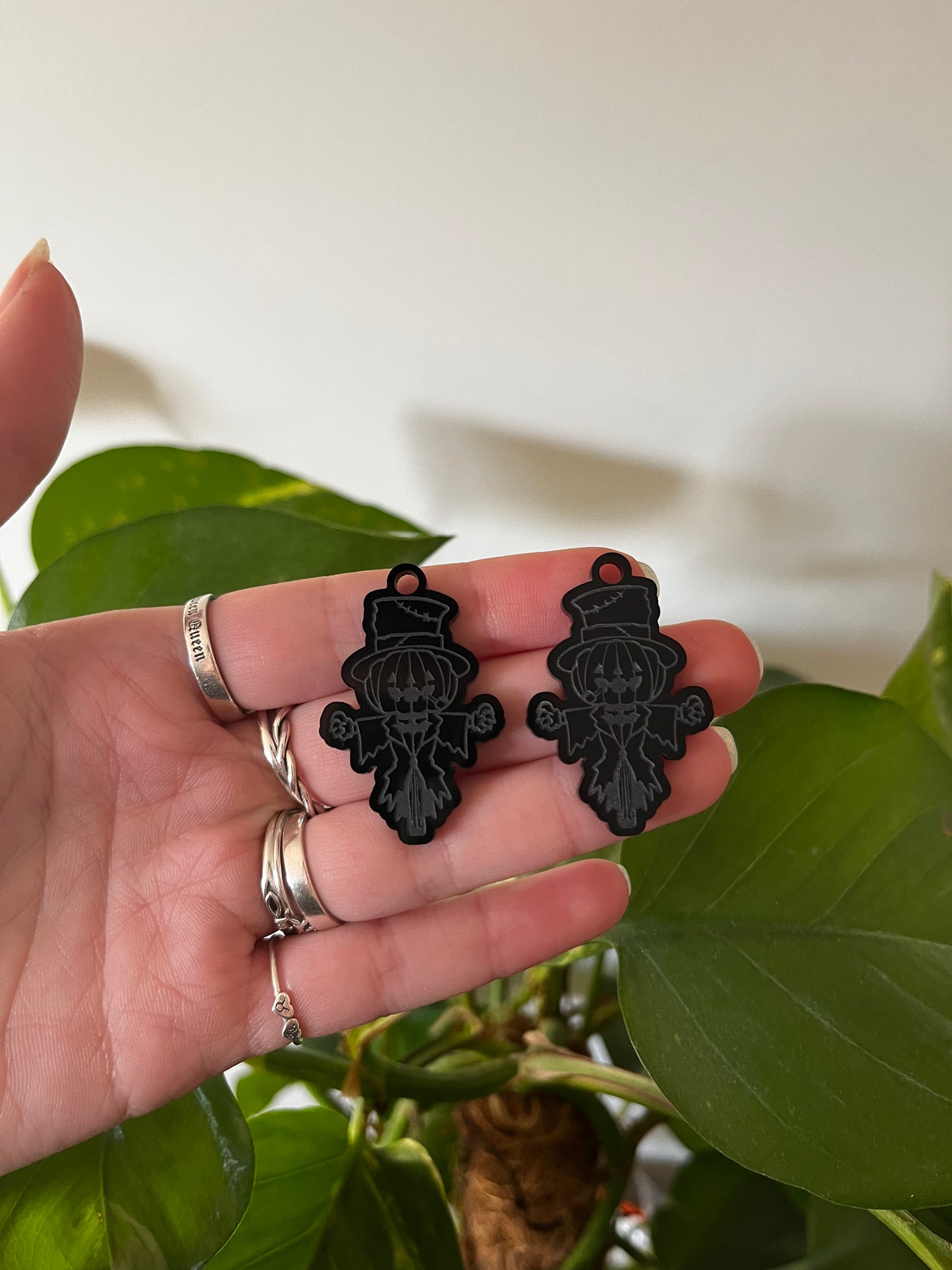 1.5” Pumpkin Head Scarecrow Earrings Silicone Mould