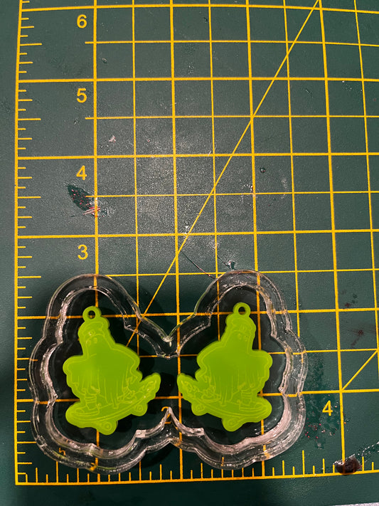 1.5” Skateboarding Ghost Earrings Silicone Mould