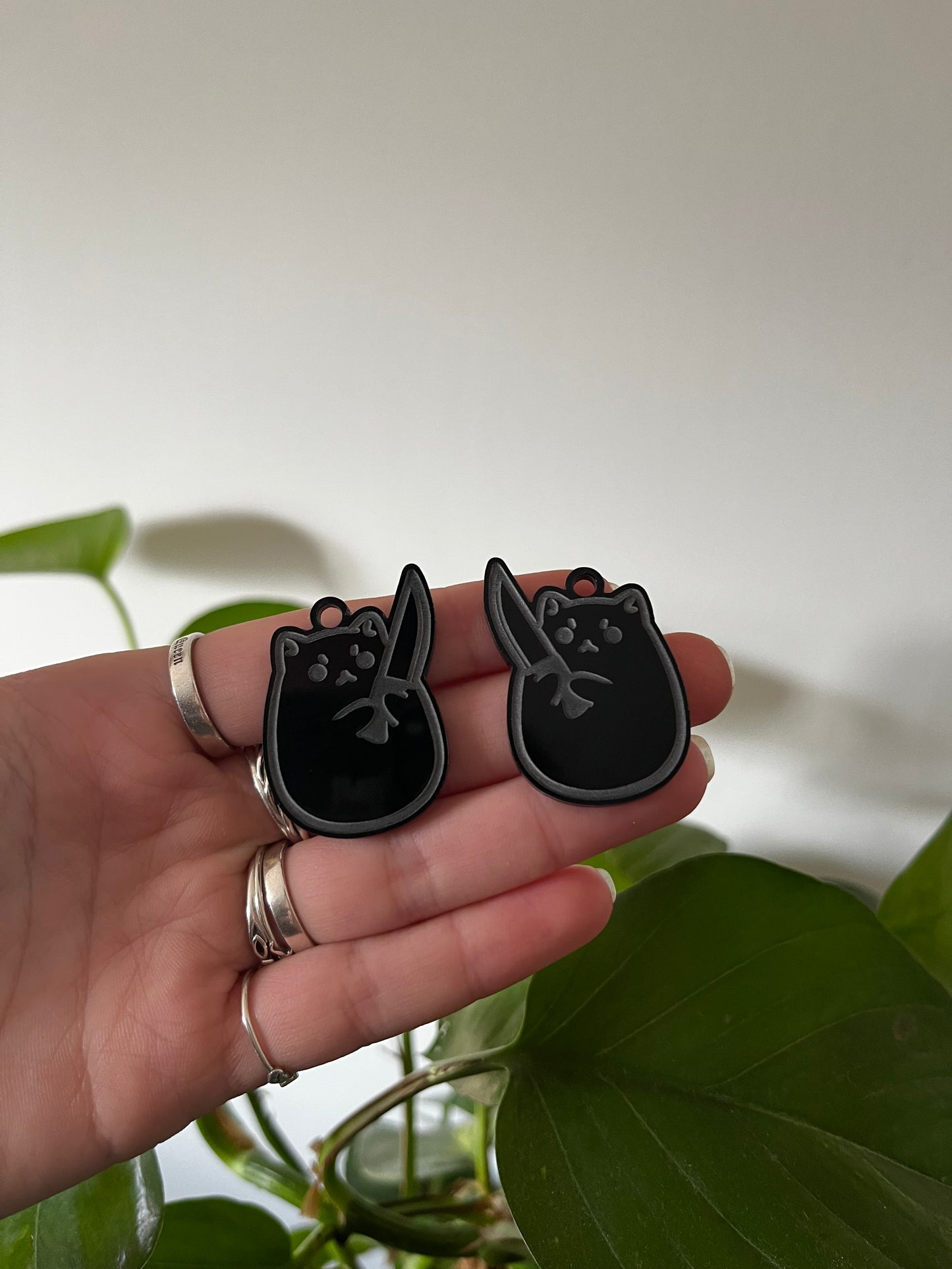 1.5” Stabby Cat Earrings Silicone Mould