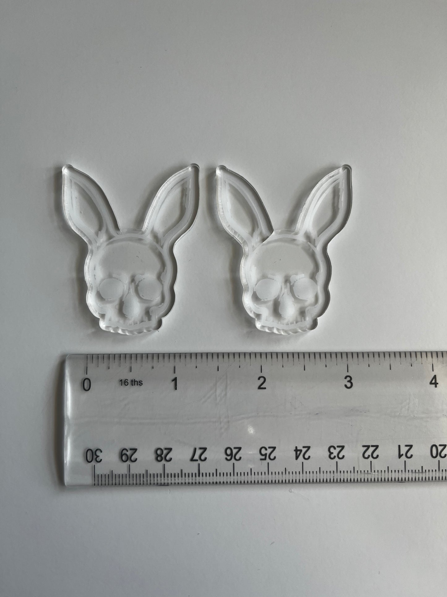 2” Bunny Skull Acrylic Blanks