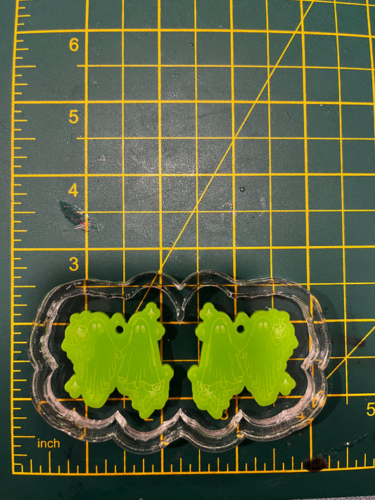 1.5” Ghost Lovers Earrings Silicone Mould