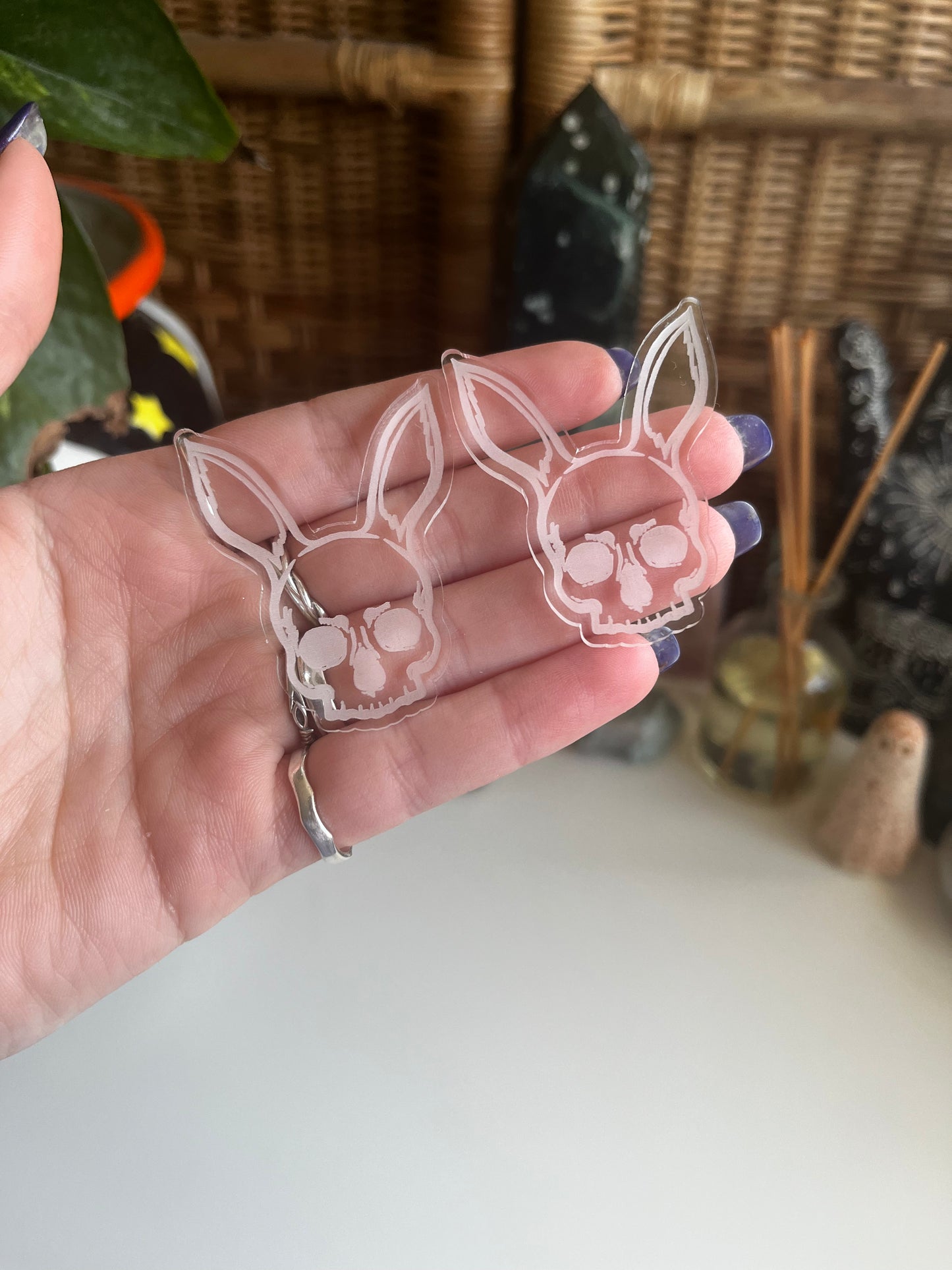 2” Bunny Skull Acrylic Blanks