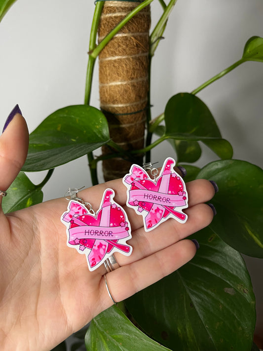 Horror Hearts Acrylic Earrings