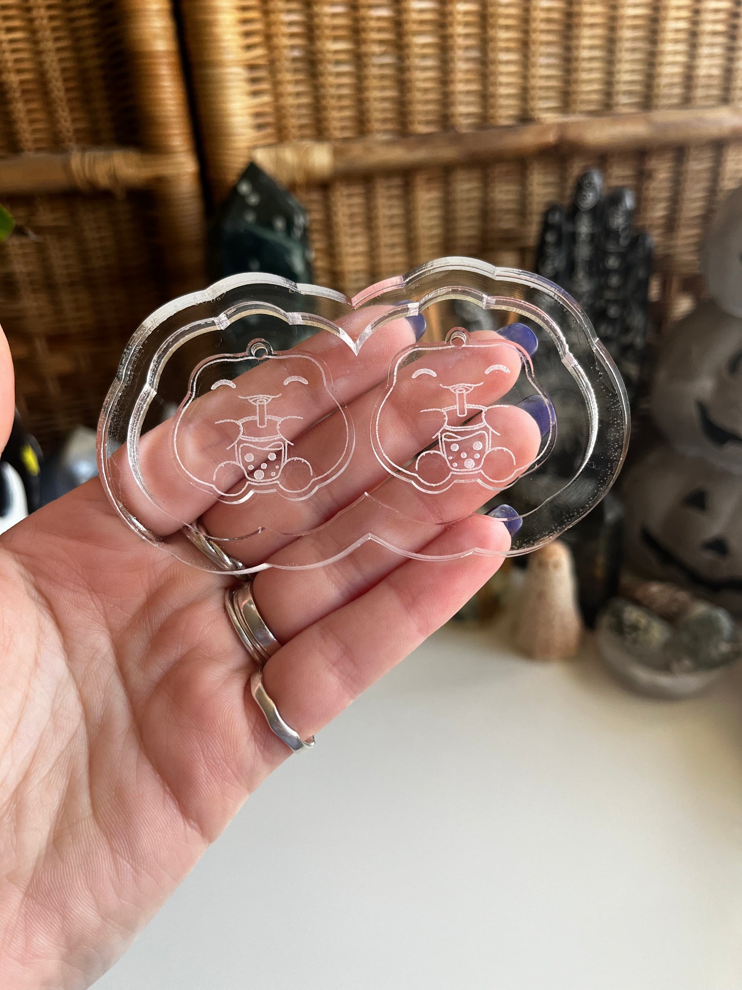 1.5” Boba Frog Earrings Silicone Mould