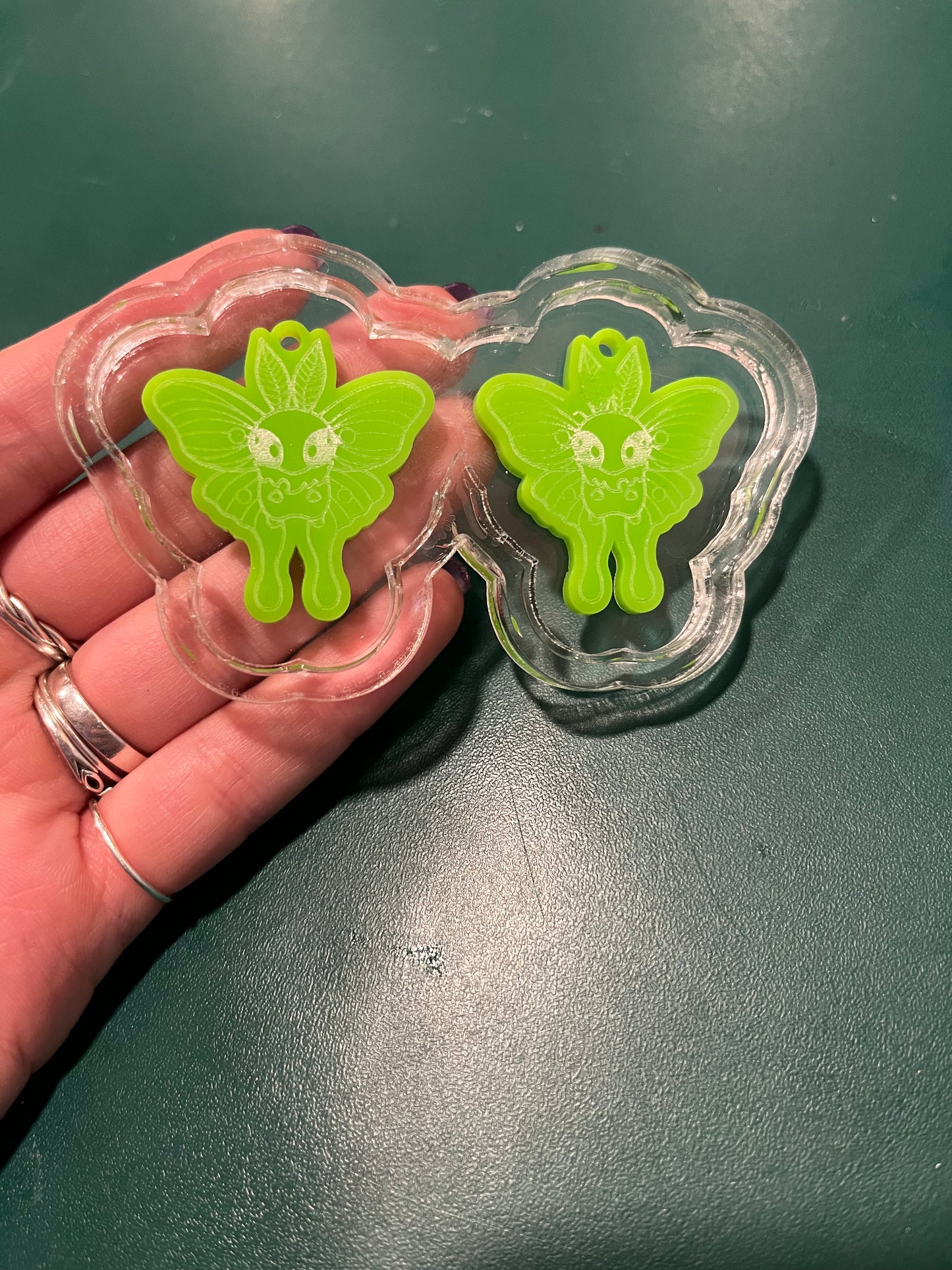 1.5” Cute Luna Moth Earrings Silicone Mould