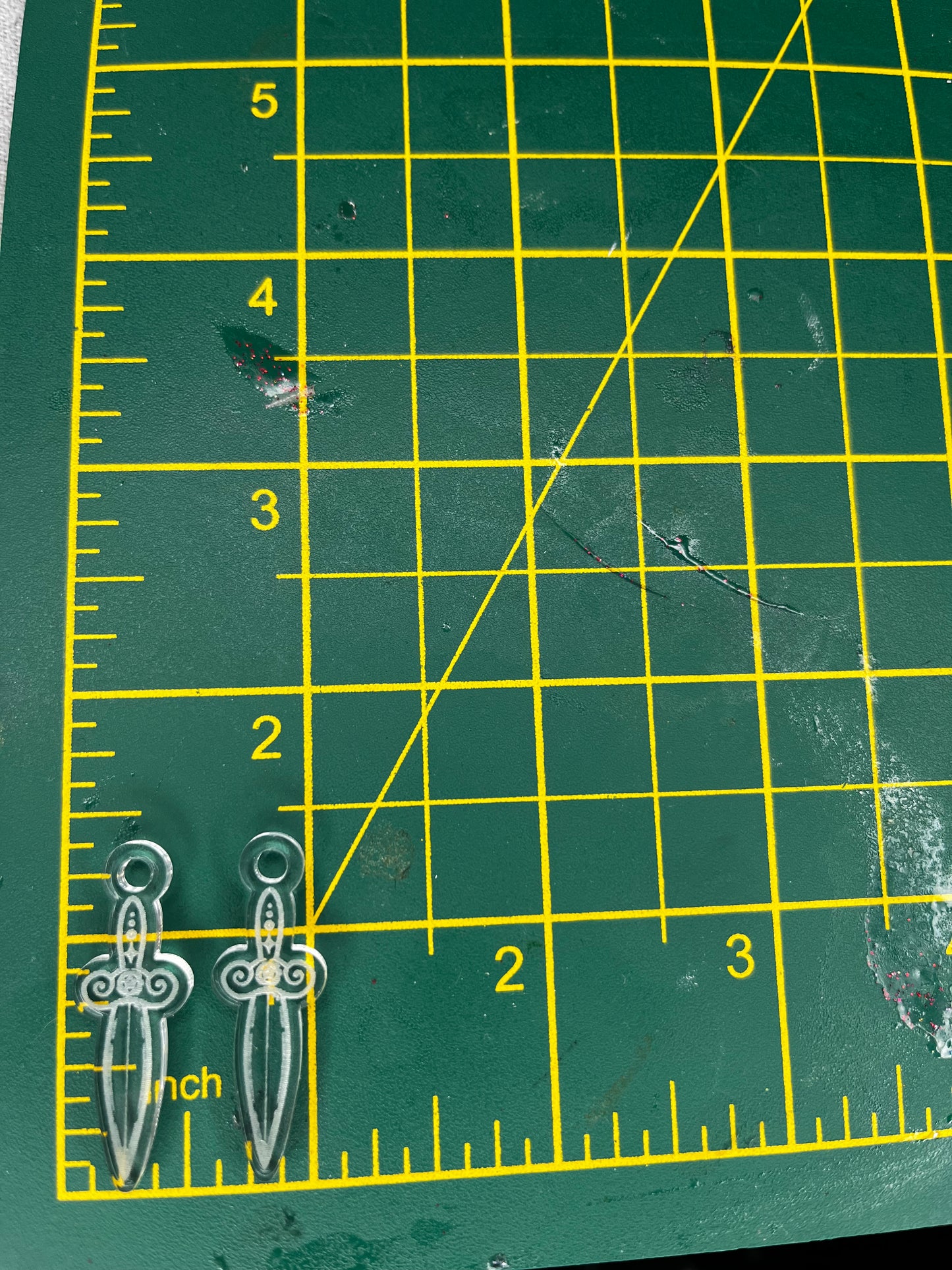 Small Dagger Earrings Silicone Mould