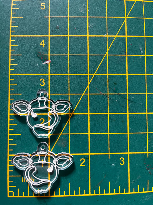 1.5” Cow Face Earrings Silicone Mould