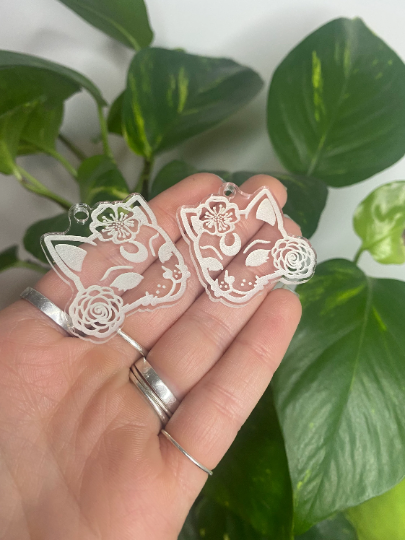 1.5" Kitsune Mask Earrings Silicone Mould