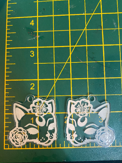 1.5" Kitsune Mask Earrings Silicone Mould